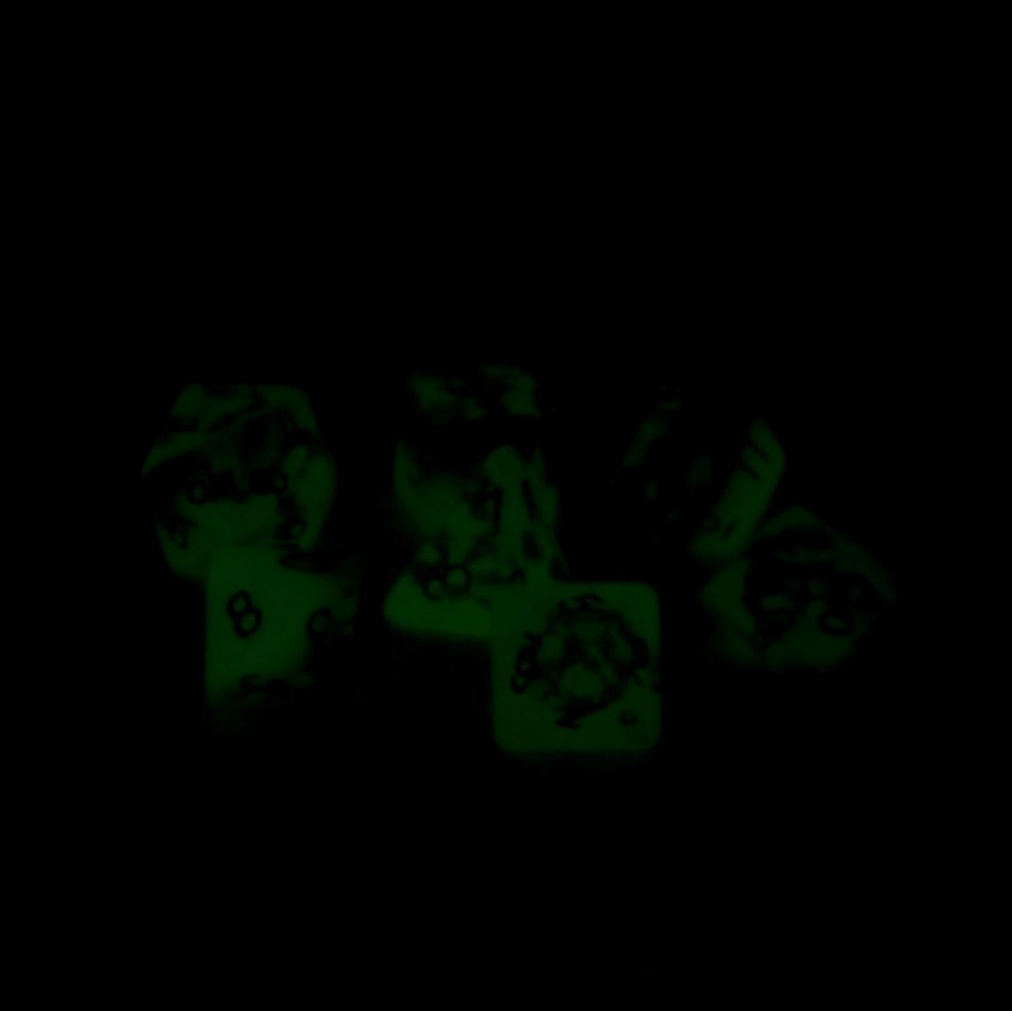 7-teiliges RPG Würfelset Glow: Moon & Stars