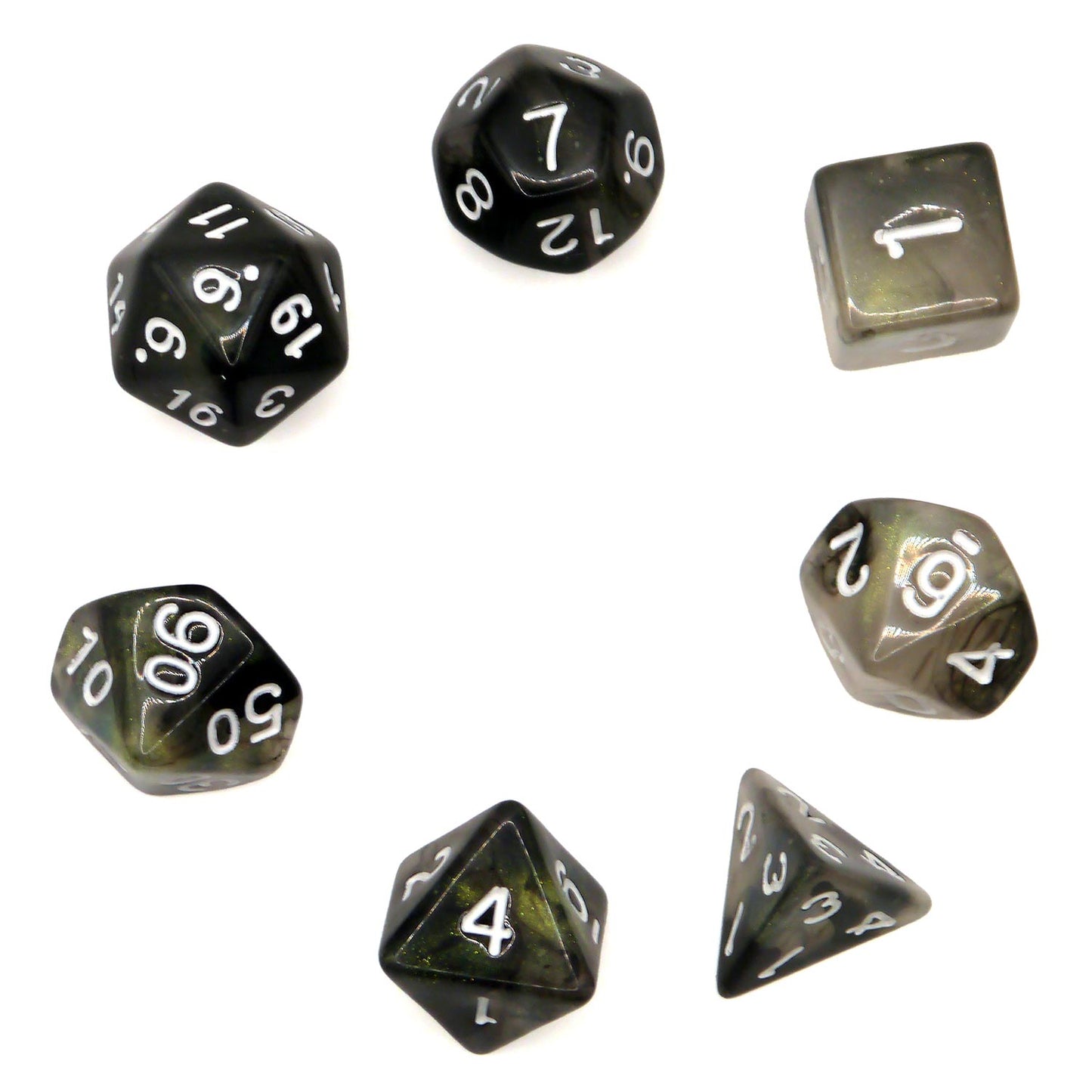 7-teiliges RPG Würfelset Glow: Stellar Explosion