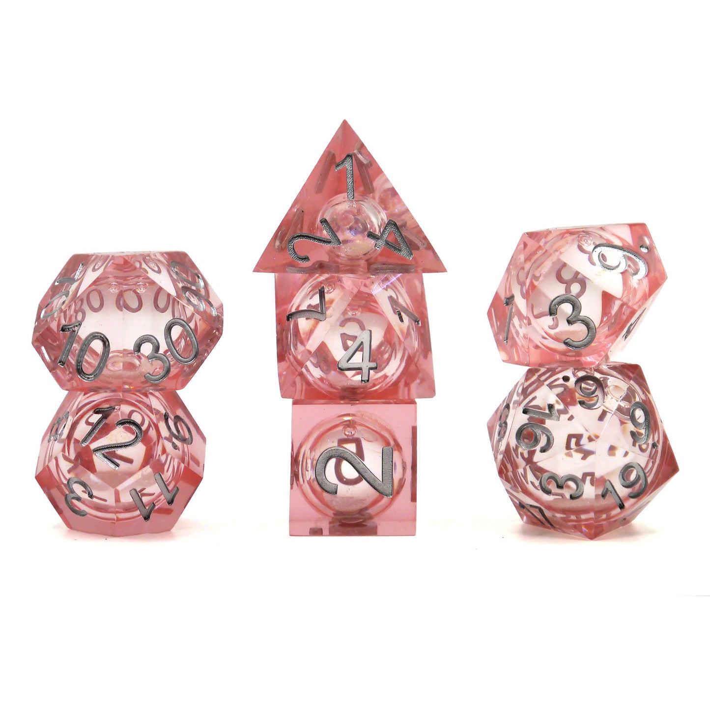 7-teiliges RPG Würfelset Liquid Core: Core Quartz
