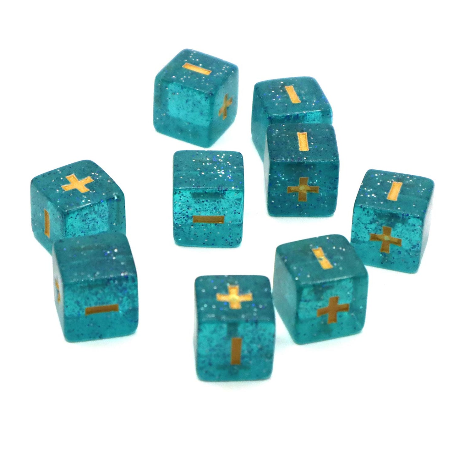 Fate & Fudge Würfel: Blue Glitter