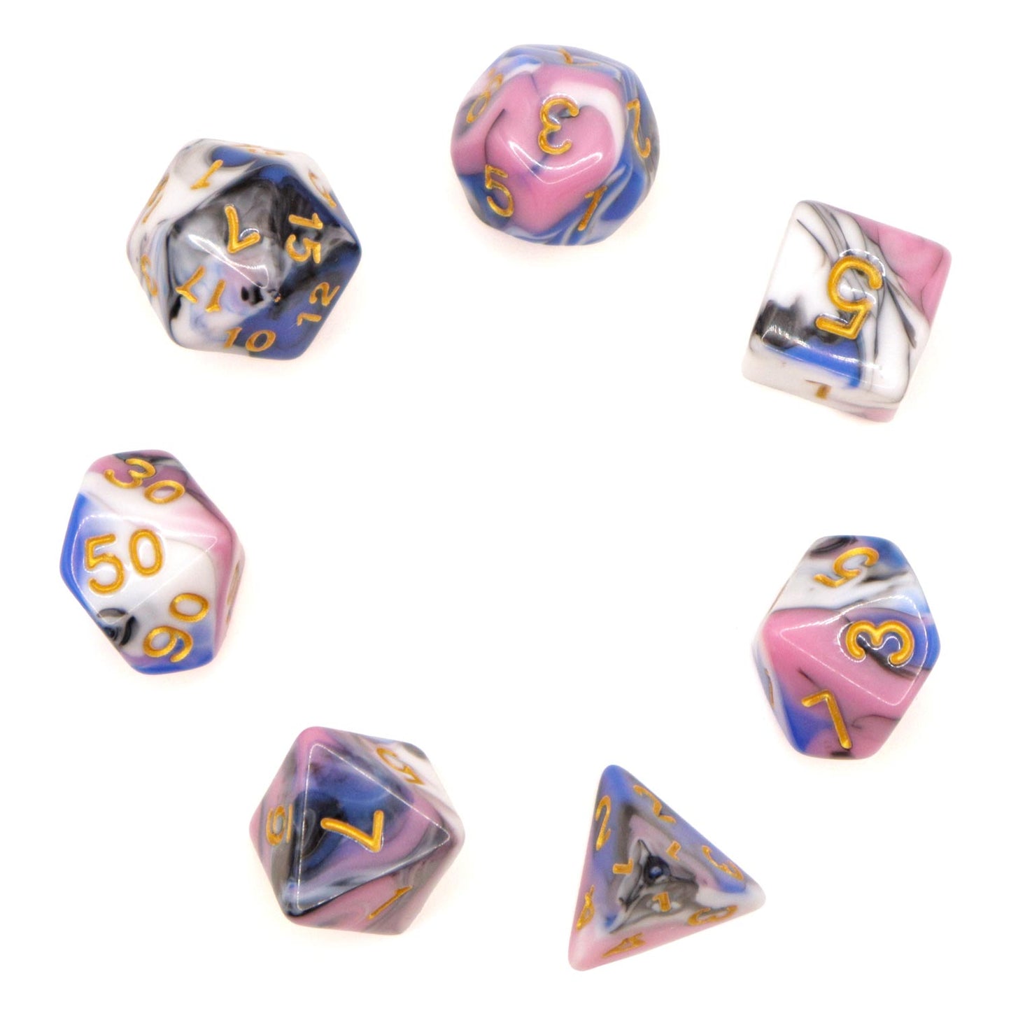 7-teiliges RPG Würfelset Mehrfarbig: Merlin
