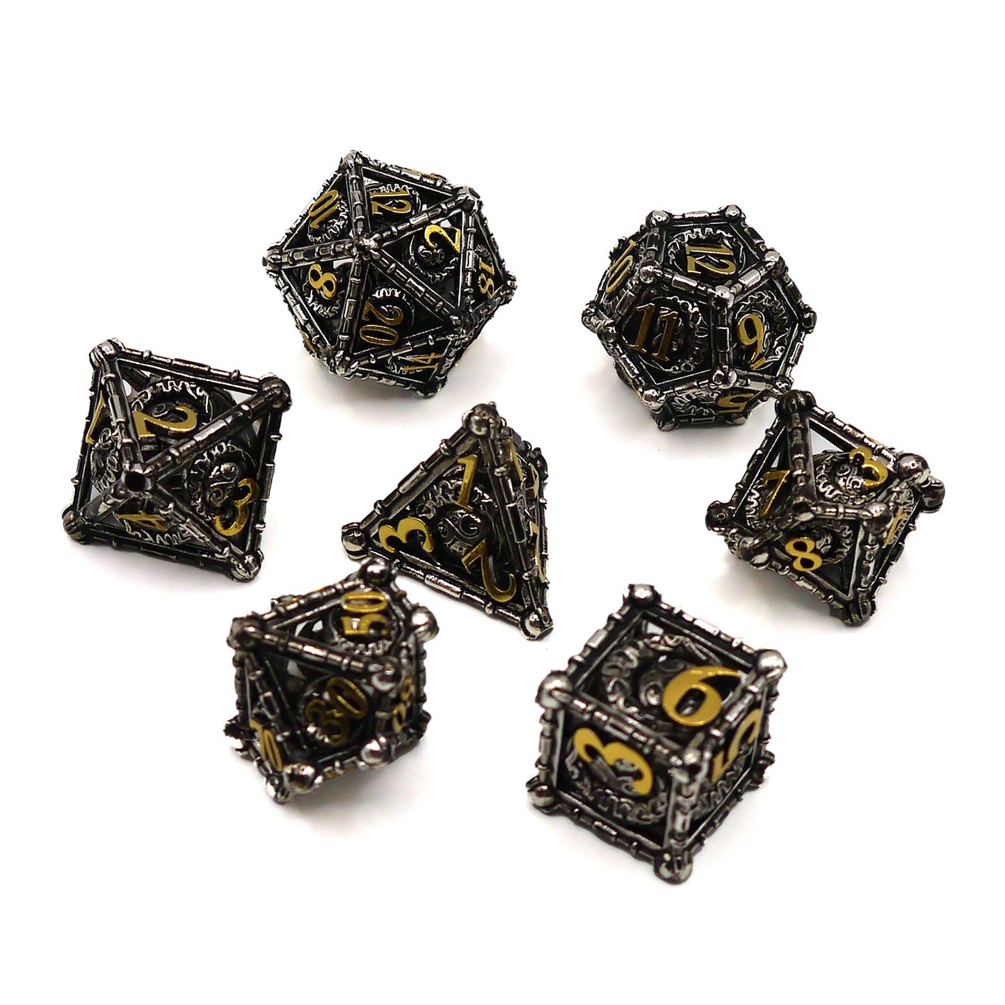 7-teiliges RPG Würfelset Metall: Hollow Moon