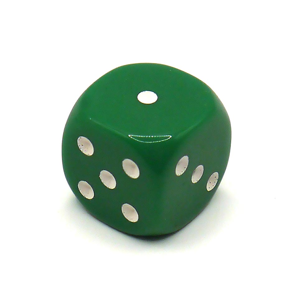 D6 1 Seniorenwürfel Grün