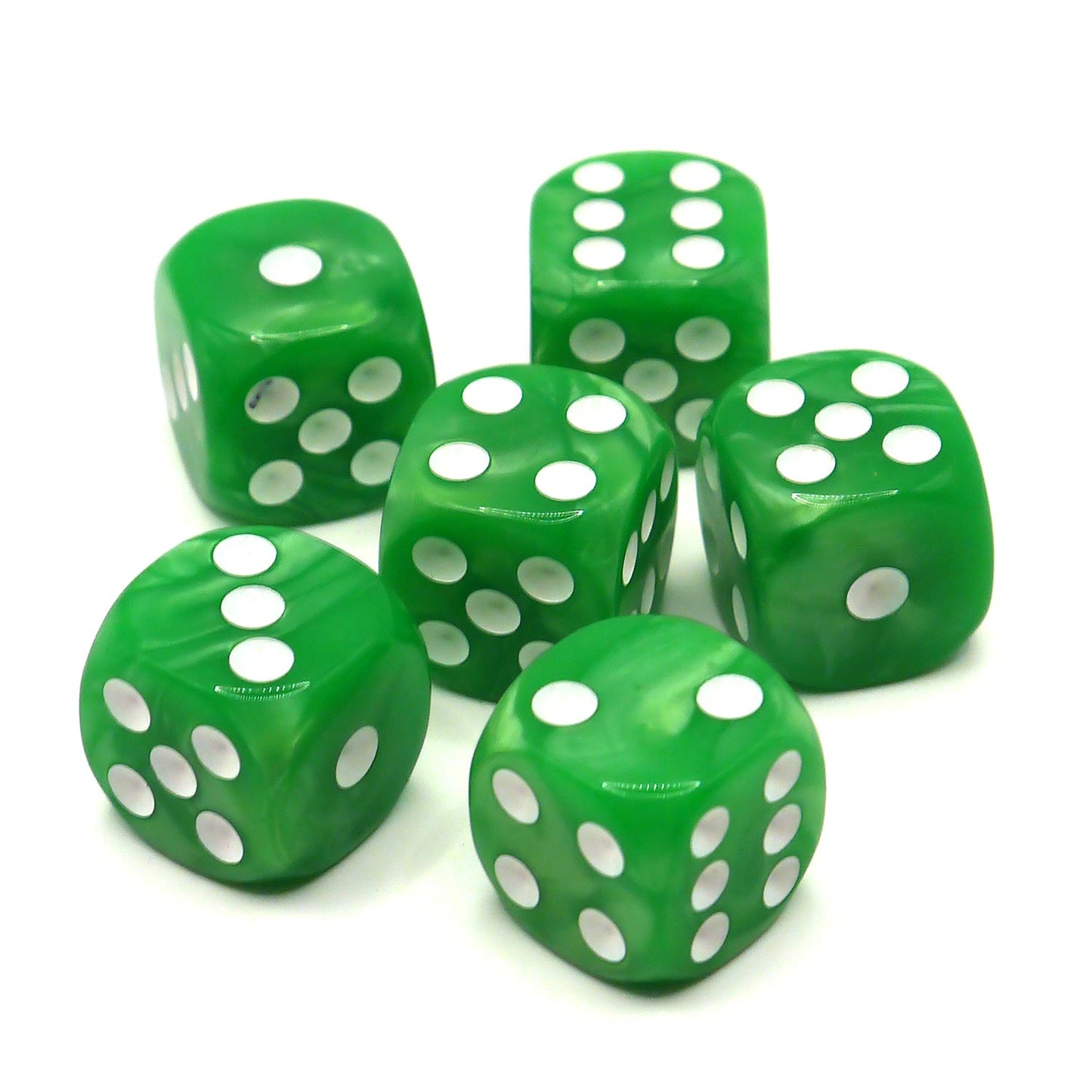 D6 Würfelset Marble: Lightgreen
