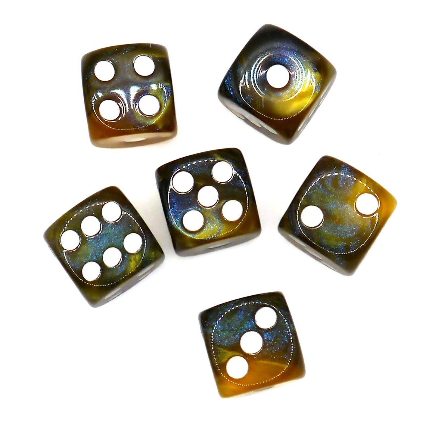 D6 Würfelset Galaxy: Amber
