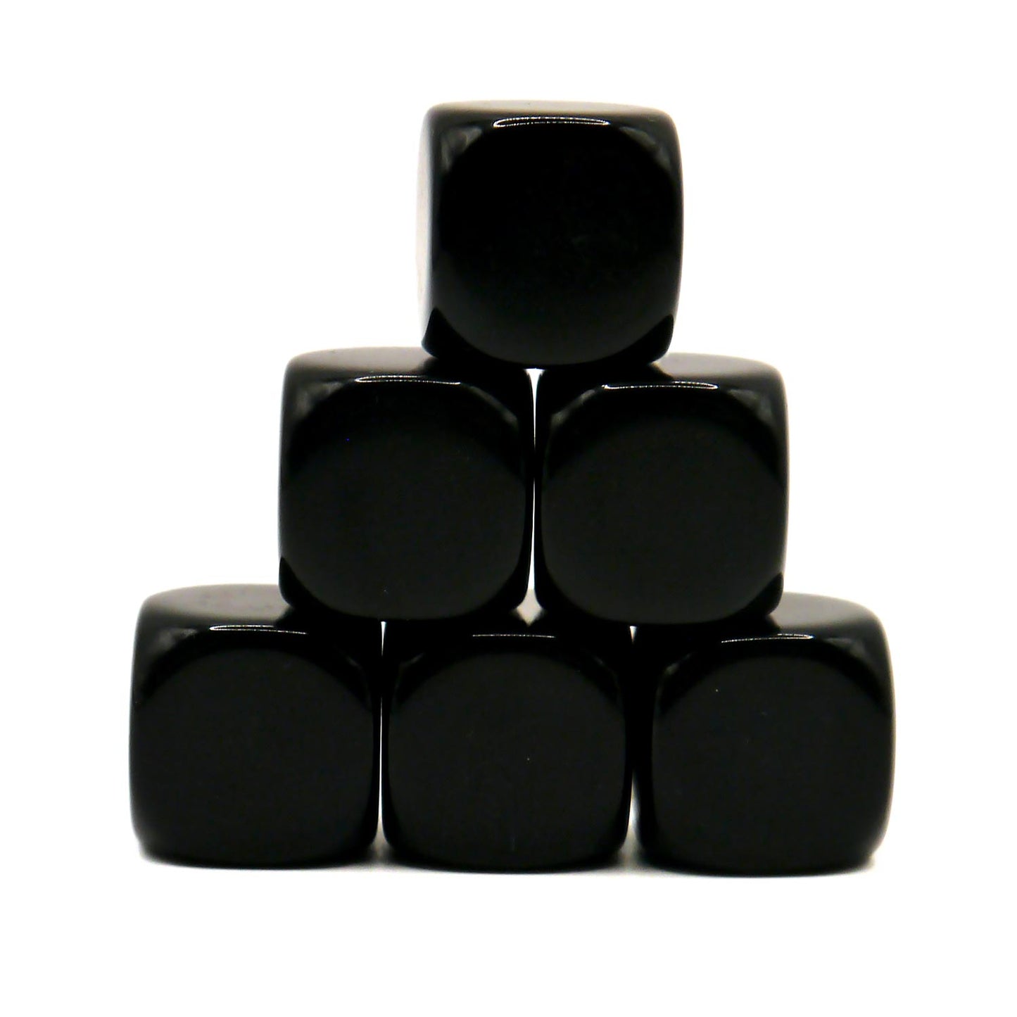 D6 Würfelset Blank Black