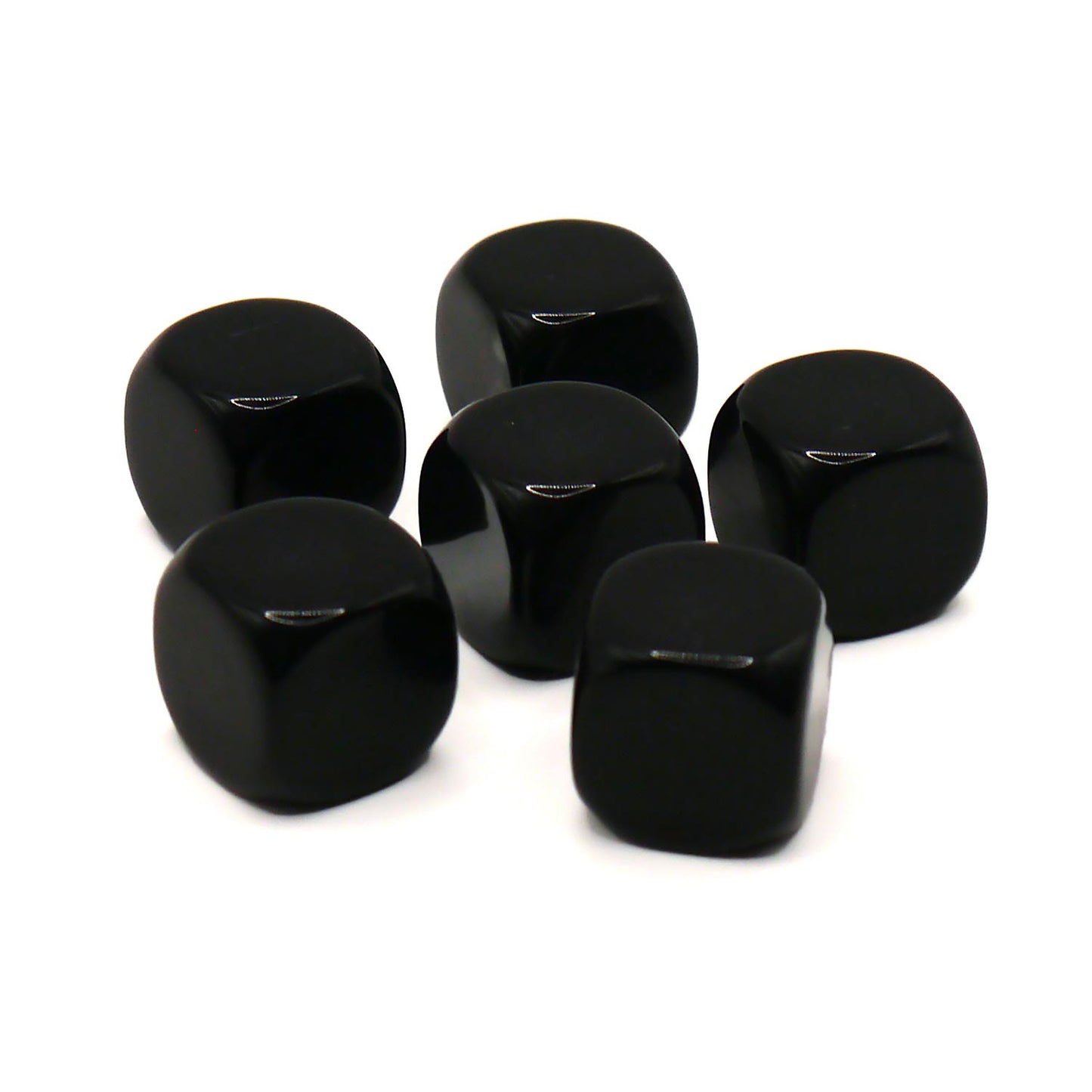 D6 Würfelset Blank Black