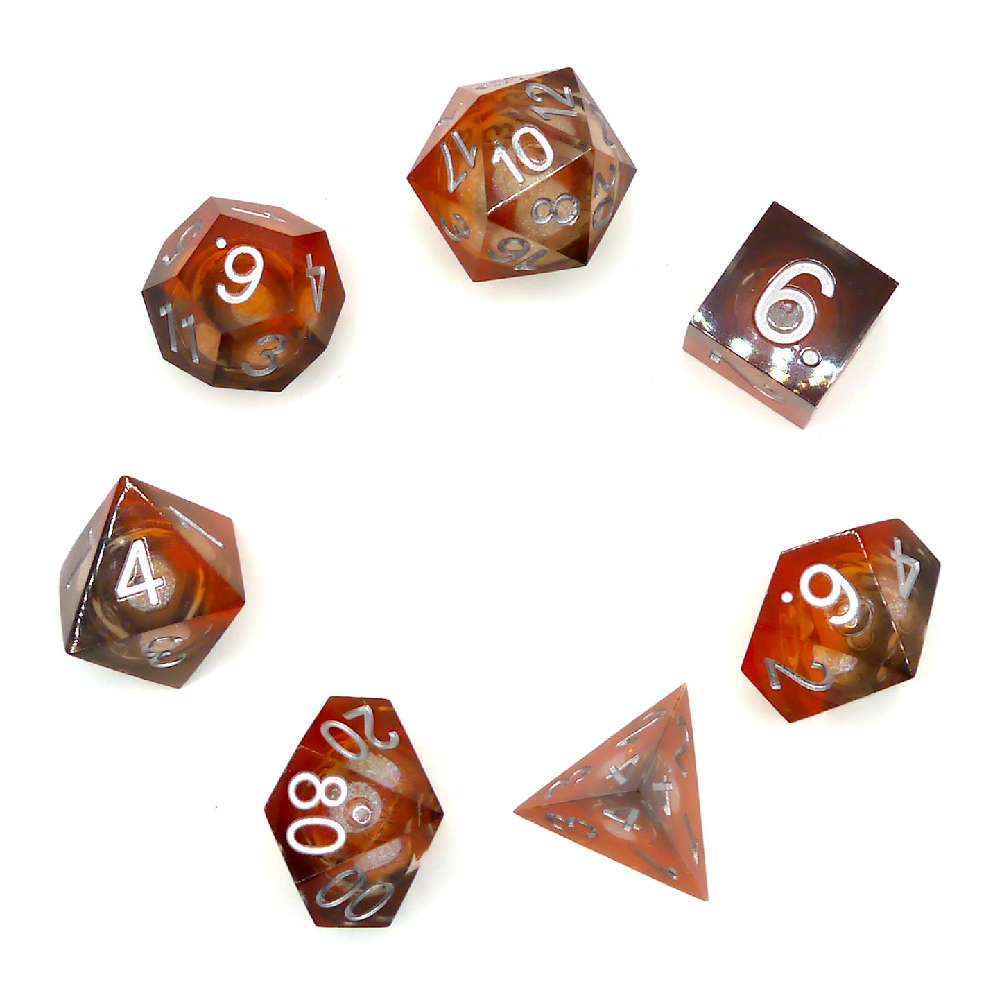 7-teiliges RPG Würfelset Liquid Core: Core Bloody