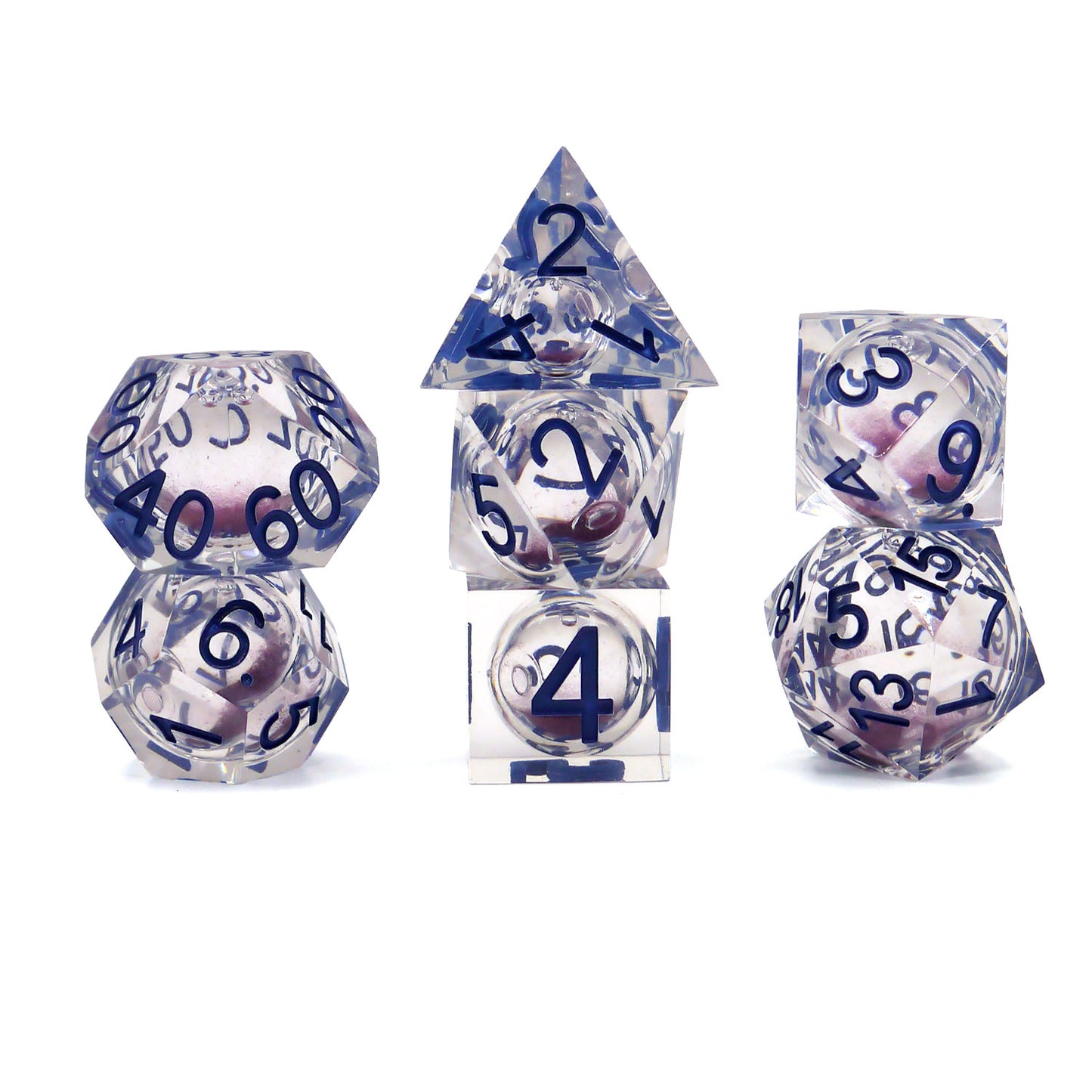 7-teiliges RPG Würfelset Liquid Core: Core Ink