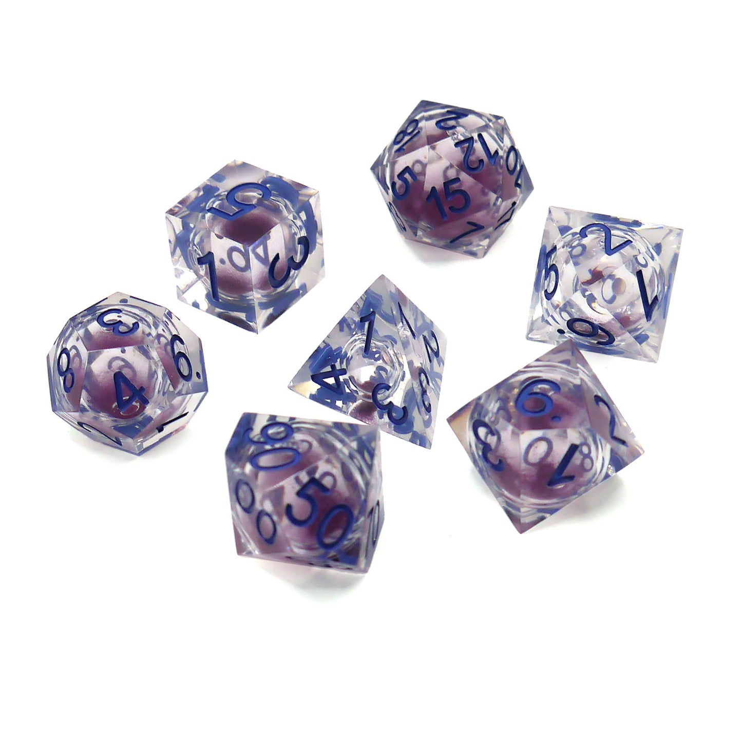 7-teiliges RPG Würfelset Liquid Core: Core Ink