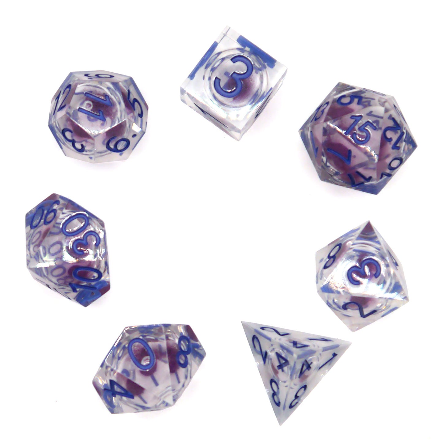7-teiliges RPG Würfelset Liquid Core: Core Ink