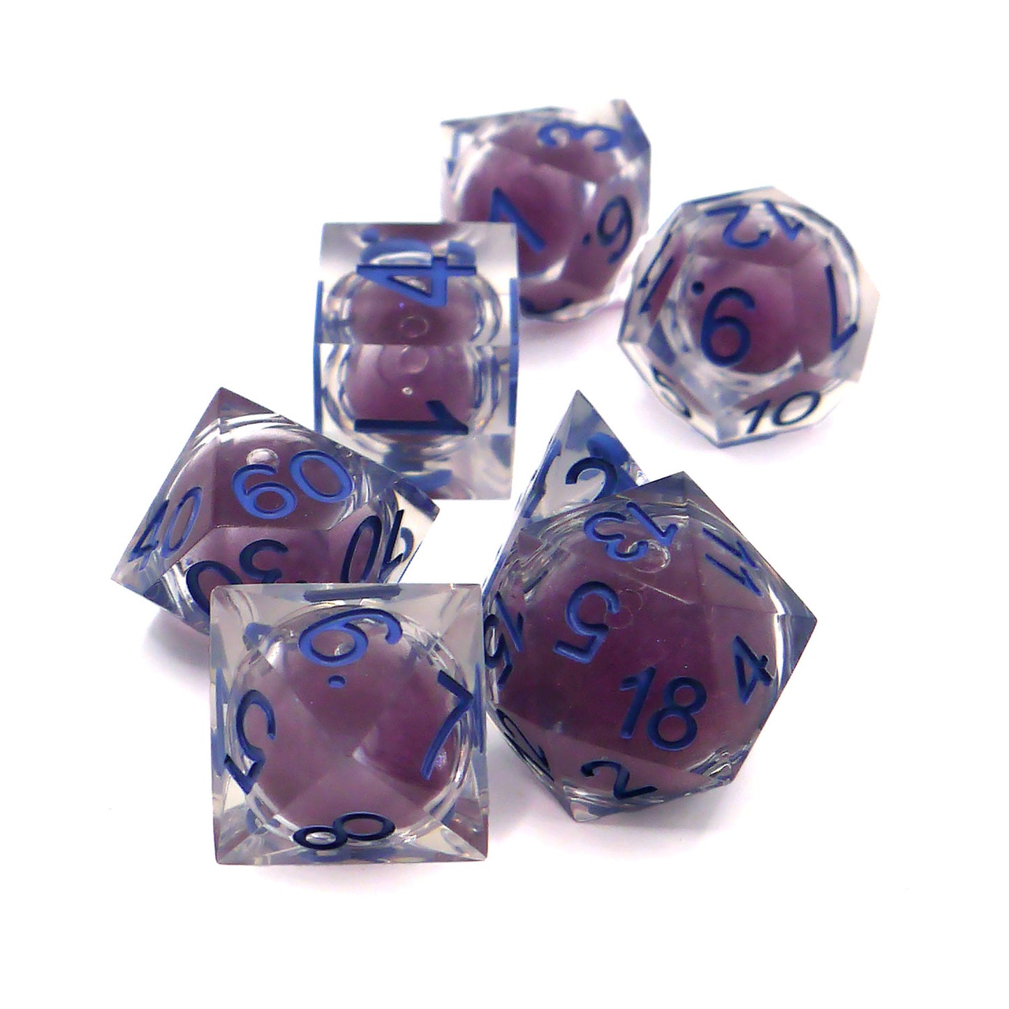 7-teiliges RPG Würfelset Liquid Core: Core Ink