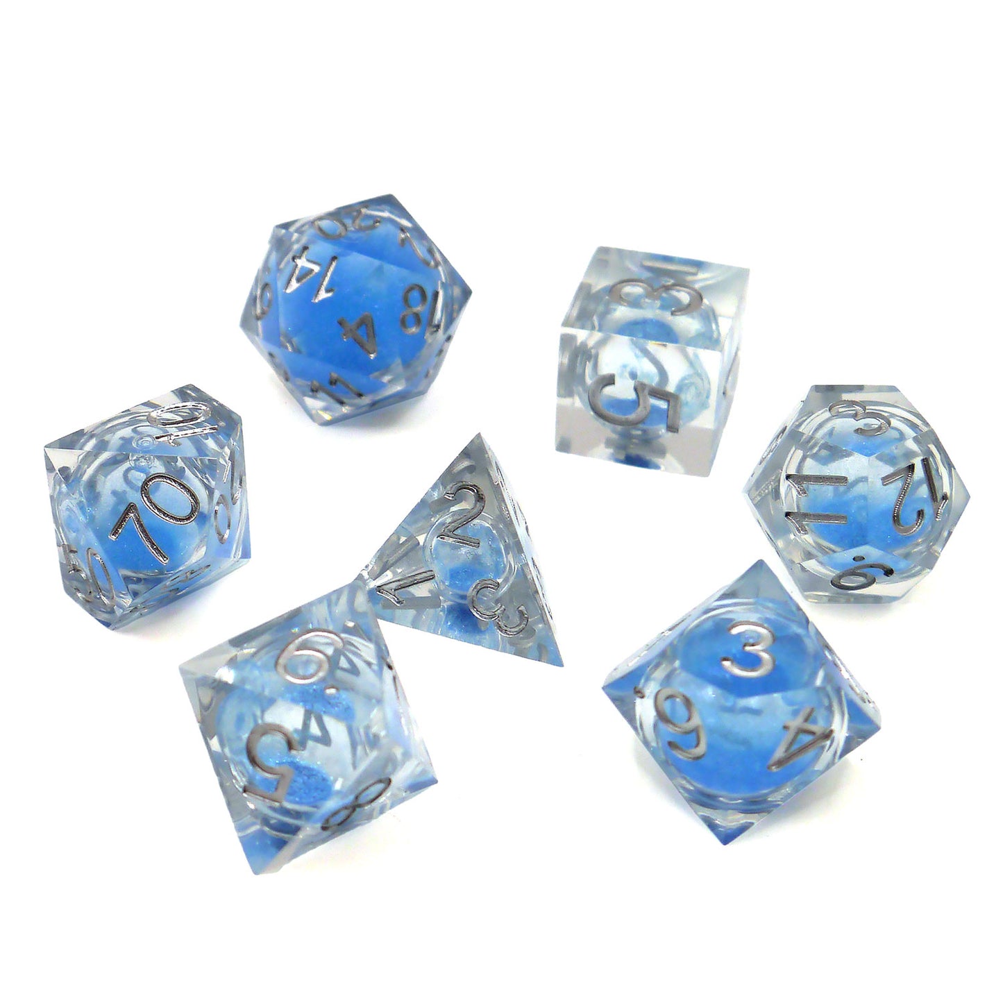 7-teiliges RPG Würfelset Liquid Core: Core Sky