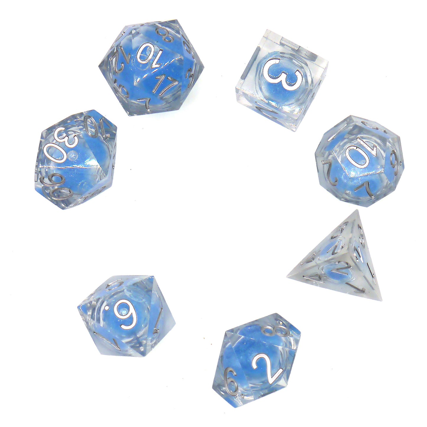 7-teiliges RPG Würfelset Liquid Core: Core Sky