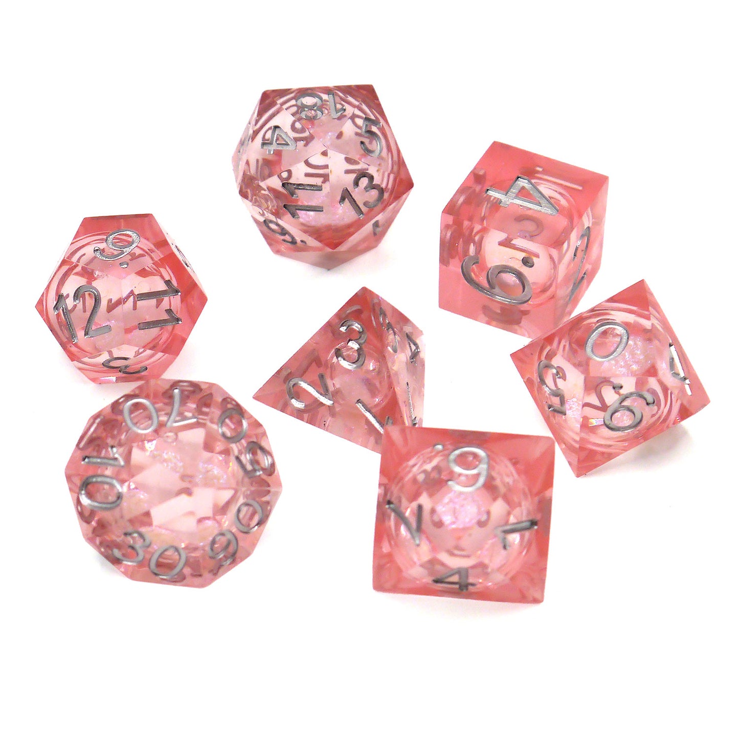 7-teiliges RPG Würfelset Liquid Core: Core Quartz
