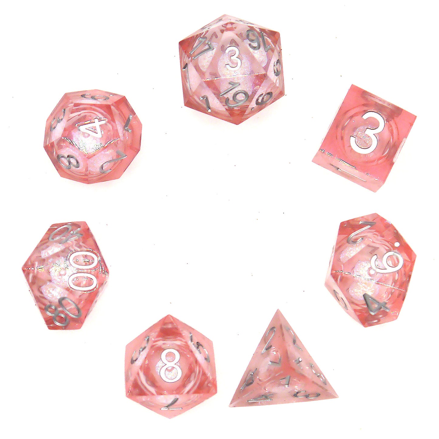 7-teiliges RPG Würfelset Liquid Core: Core Quartz