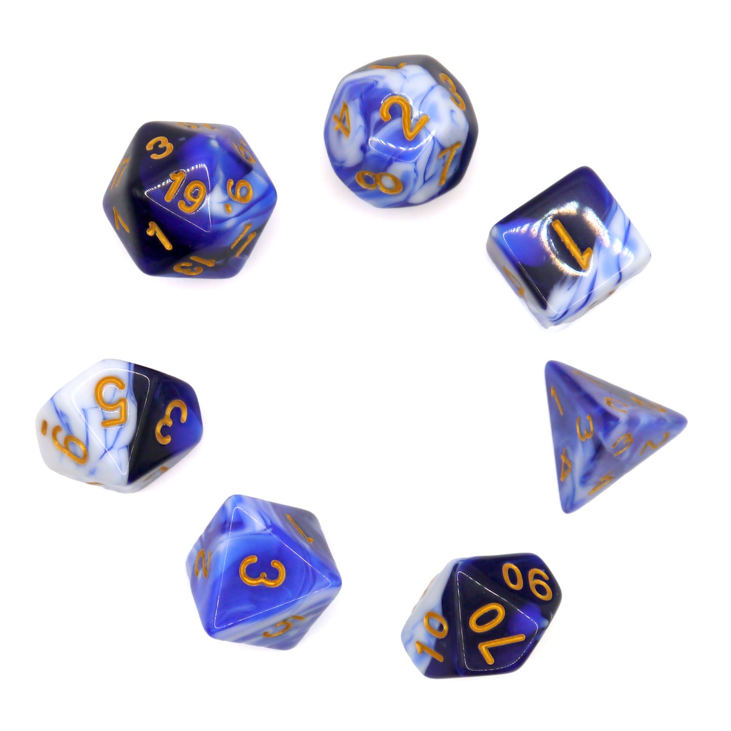 7-teiliges RPG Würfelset Mehrfarbig: Racing Deep Sea