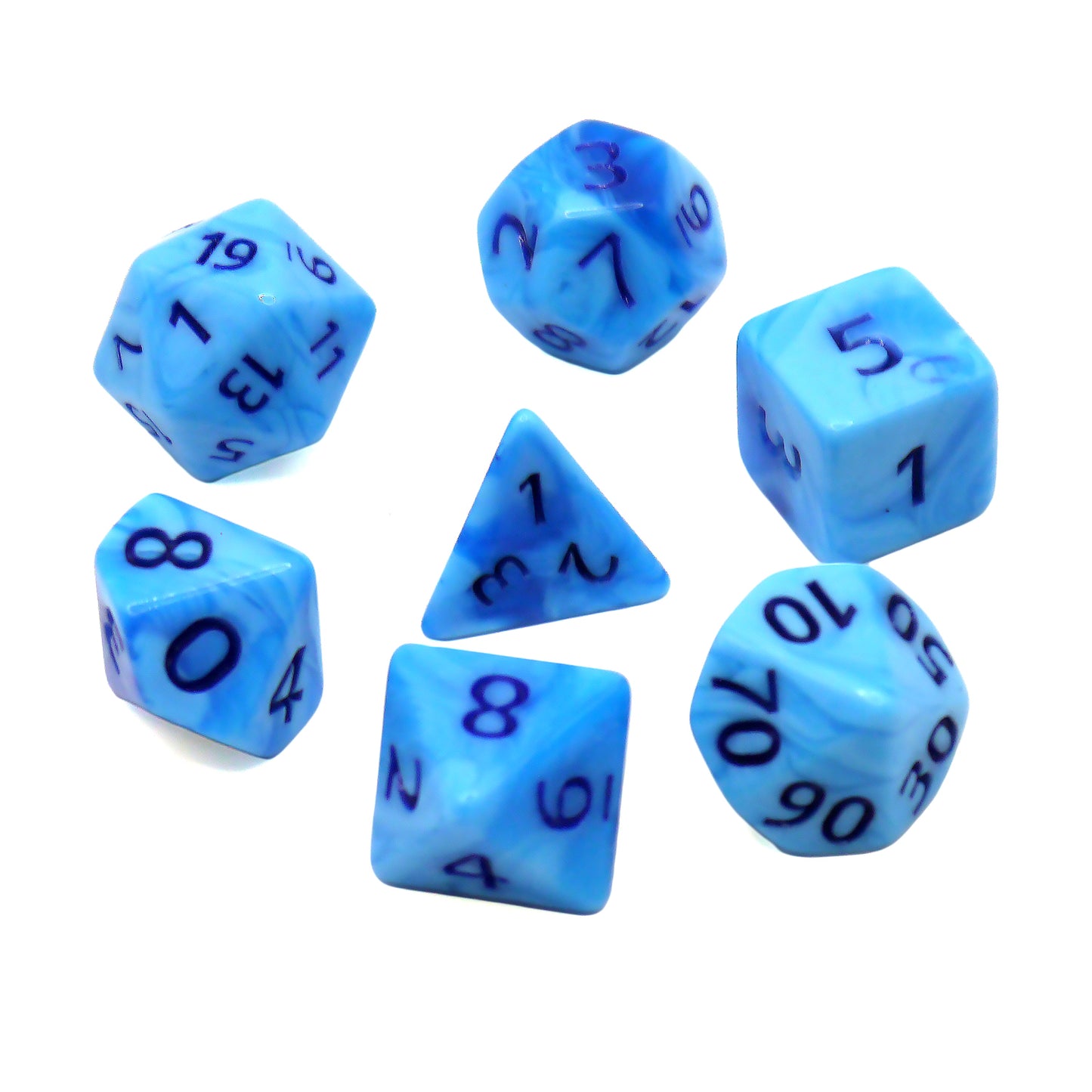 7-teiliges RPG Würfelset Mehrfarbig: Blueberry Gum