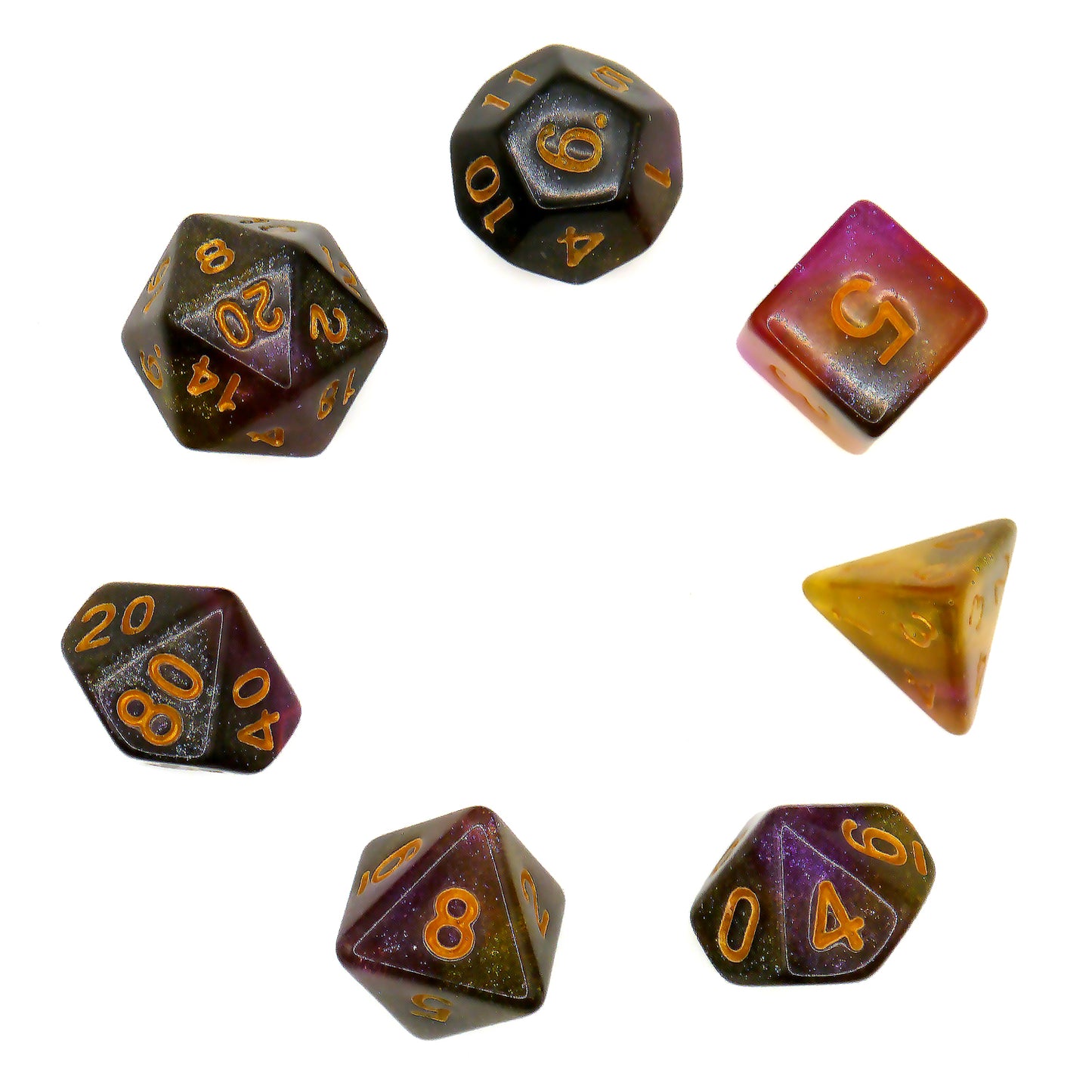 7-teiliges RPG Würfelset Galaxy: Turmalin