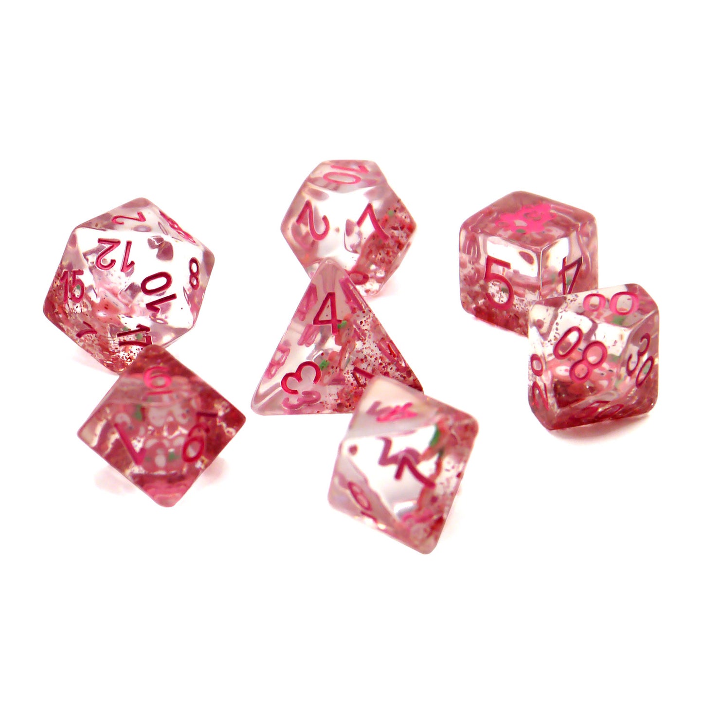 7-teiliges RPG Würfelset Transparent: Teddy