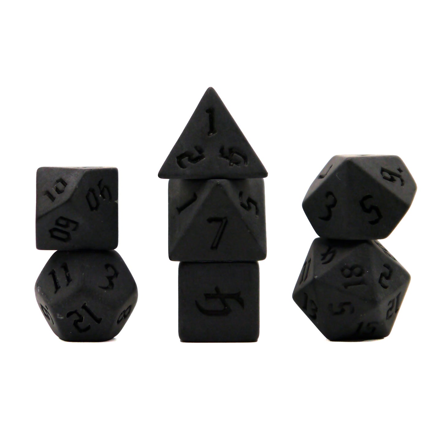 7-teiliges RPG Würfelset Ancient: Carbon Celtic