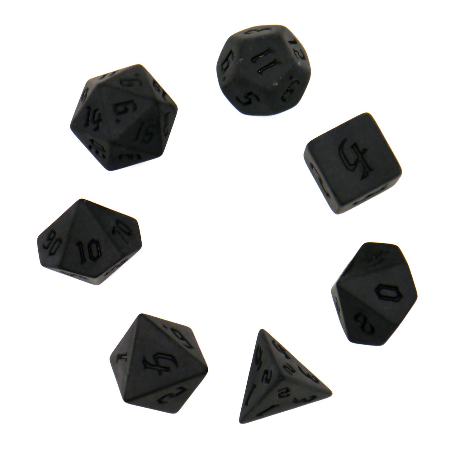 7-teiliges RPG Würfelset Ancient: Carbon Celtic