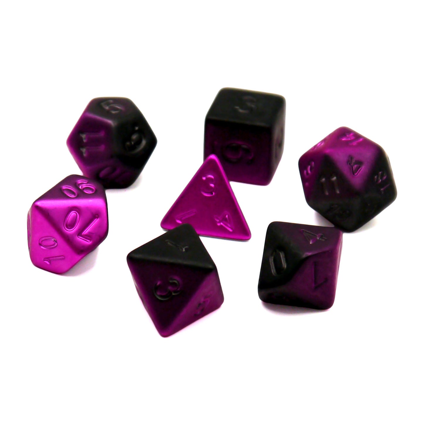 7-teiliges RPG Würfelset Plated: Matt Purple