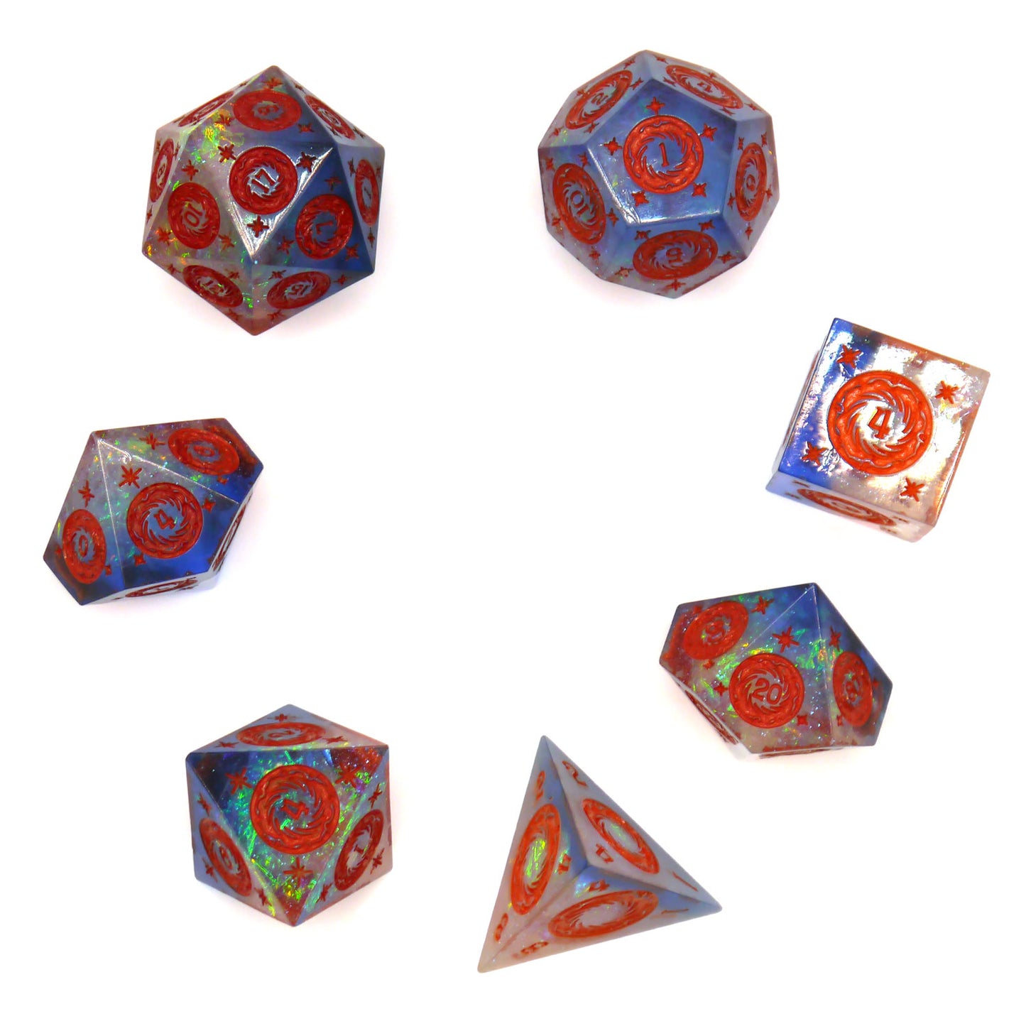 7-teiliges RPG Würfelset Confetti: Magic Wizard