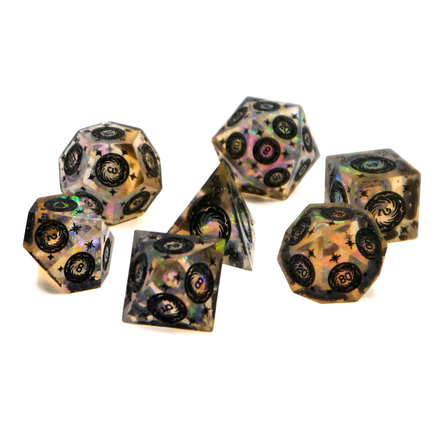 7-teiliges RPG Würfelset Confetti: Magic Witch
