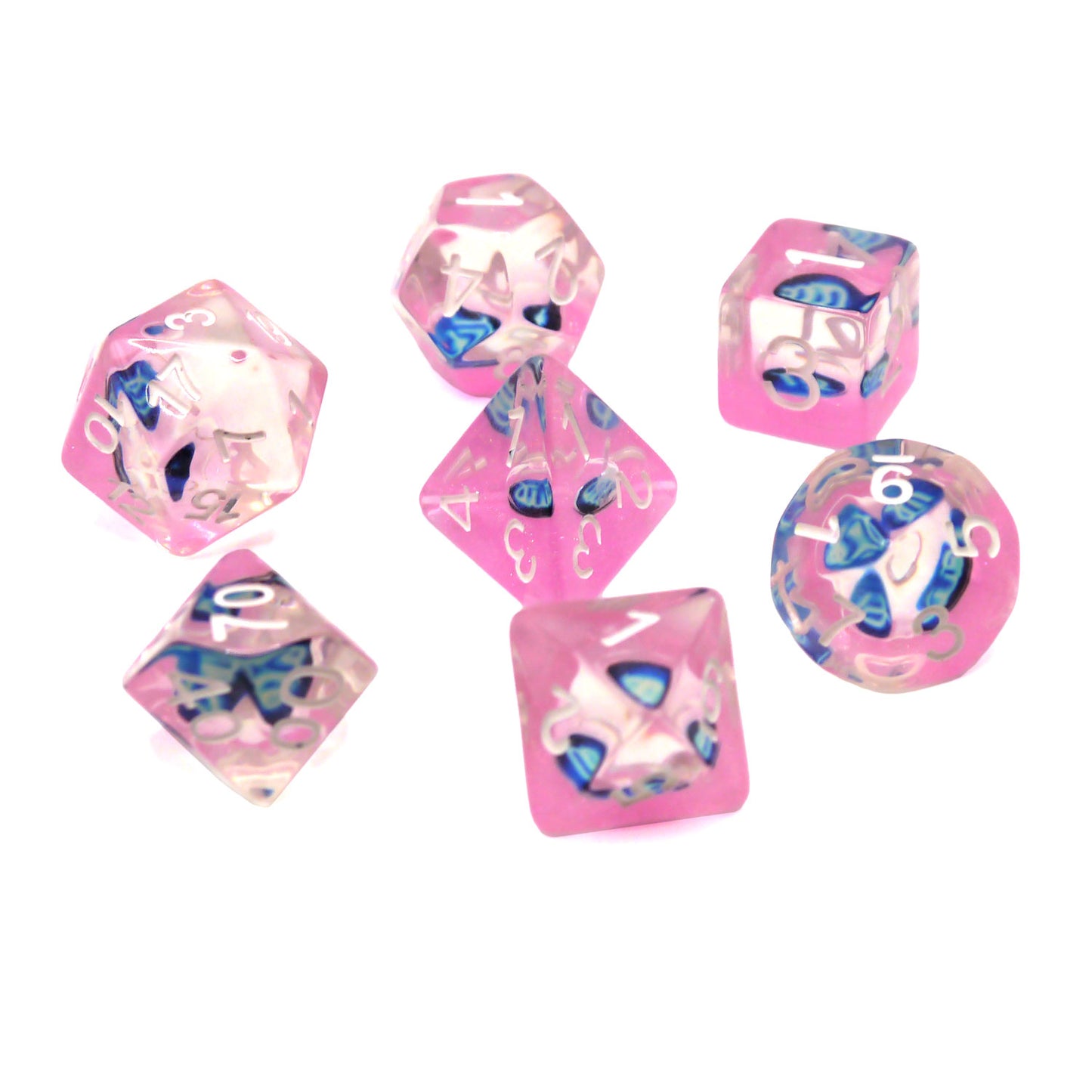 7-teiliges RPG Würfelset Transparent: Zodiac Virgo