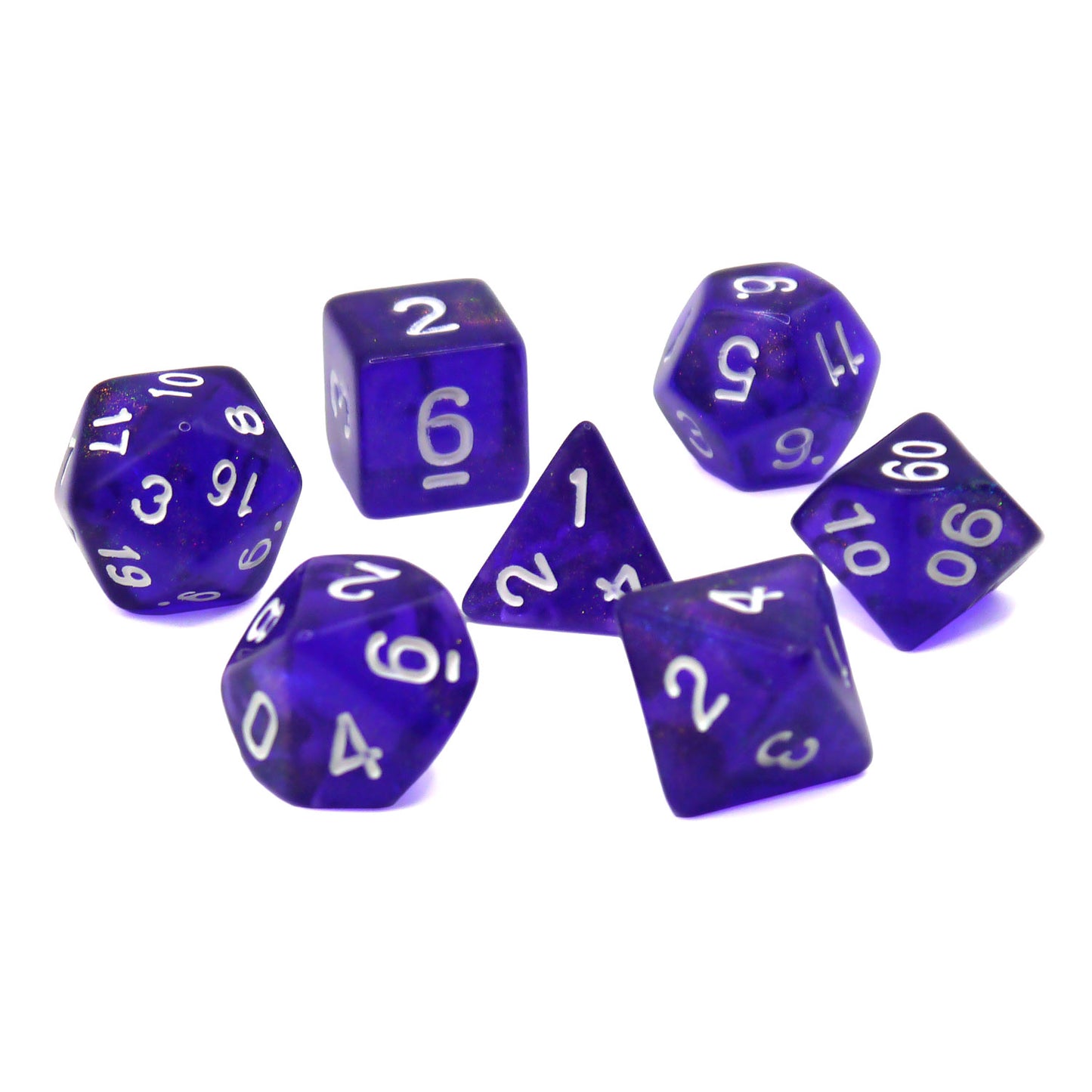 7-teiliges RPG Würfelset Galaxy: Diamond Purple