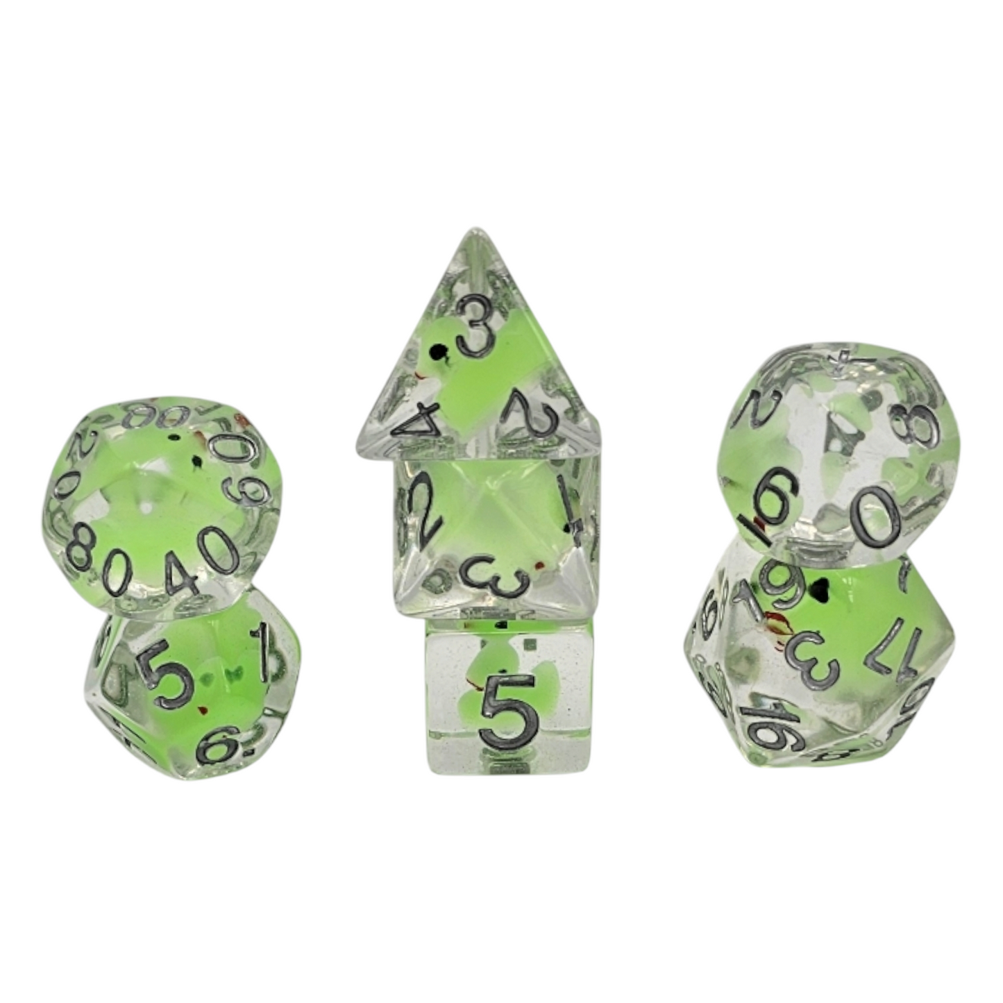 7-teiliges RPG Würfelset Glow: Duck