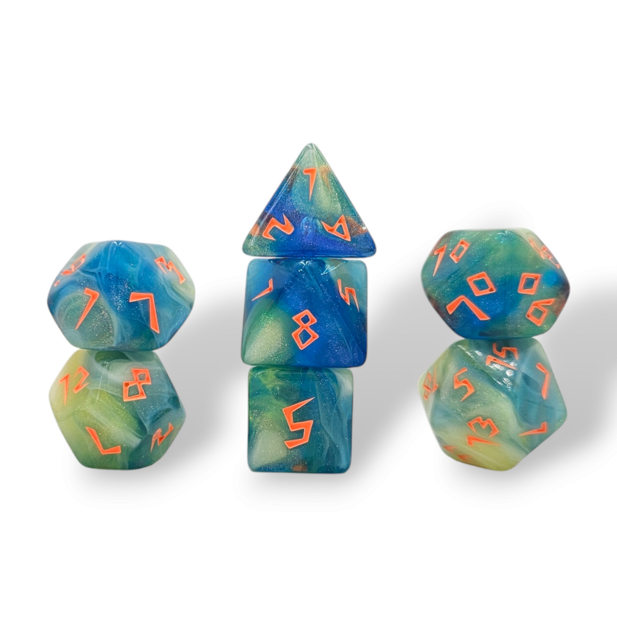 7-teiliges RPG Würfelset Galaxy: Ocean