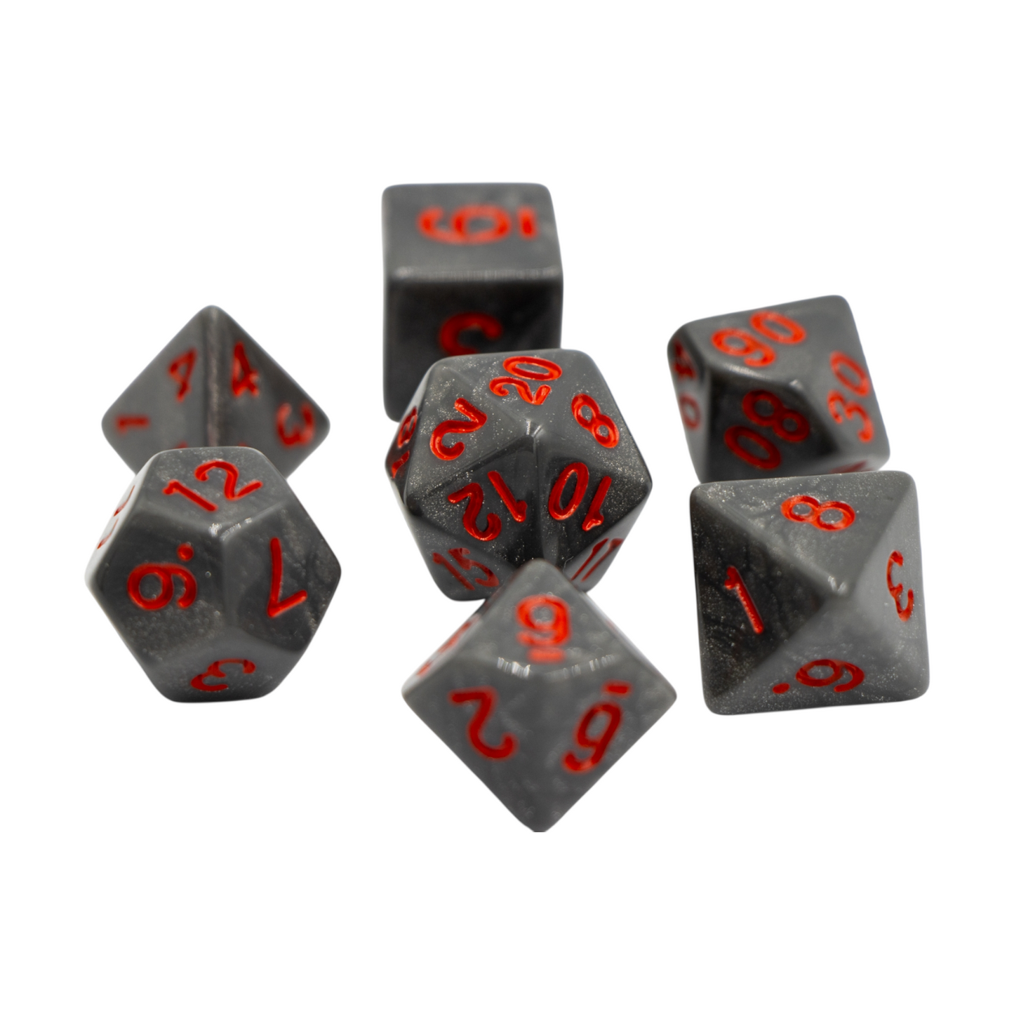 7-teiliges RPG Würfelset Galaxy: Graphite