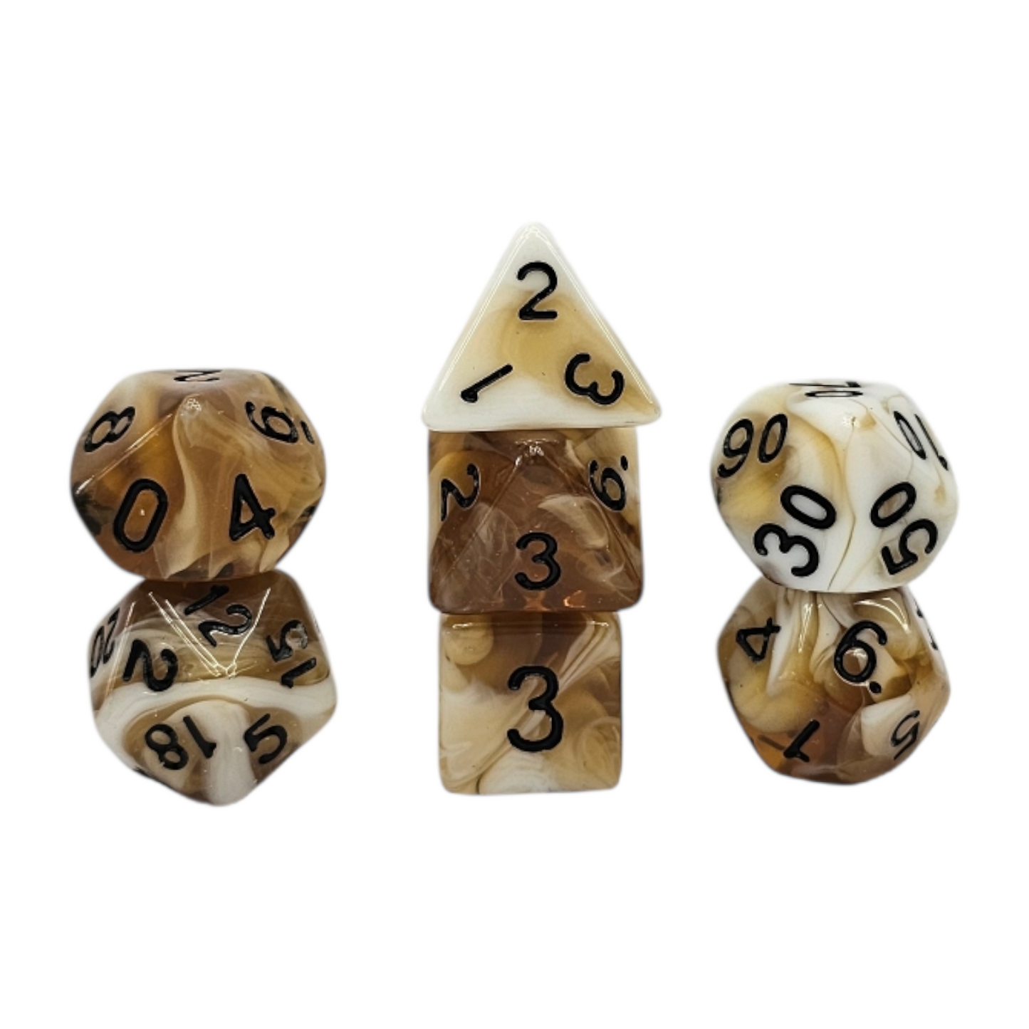 7-teiliges RPG Würfelset Mehrfarbig: Cappuccino Relaunch