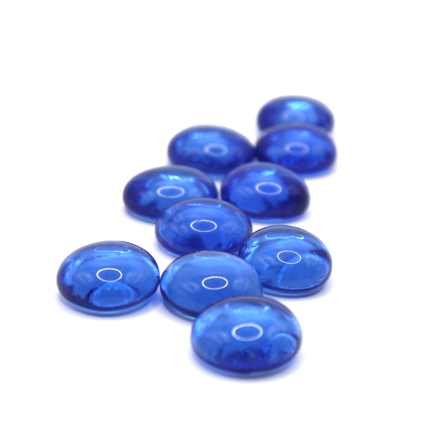 10 Spielsteine: Transparent Blau