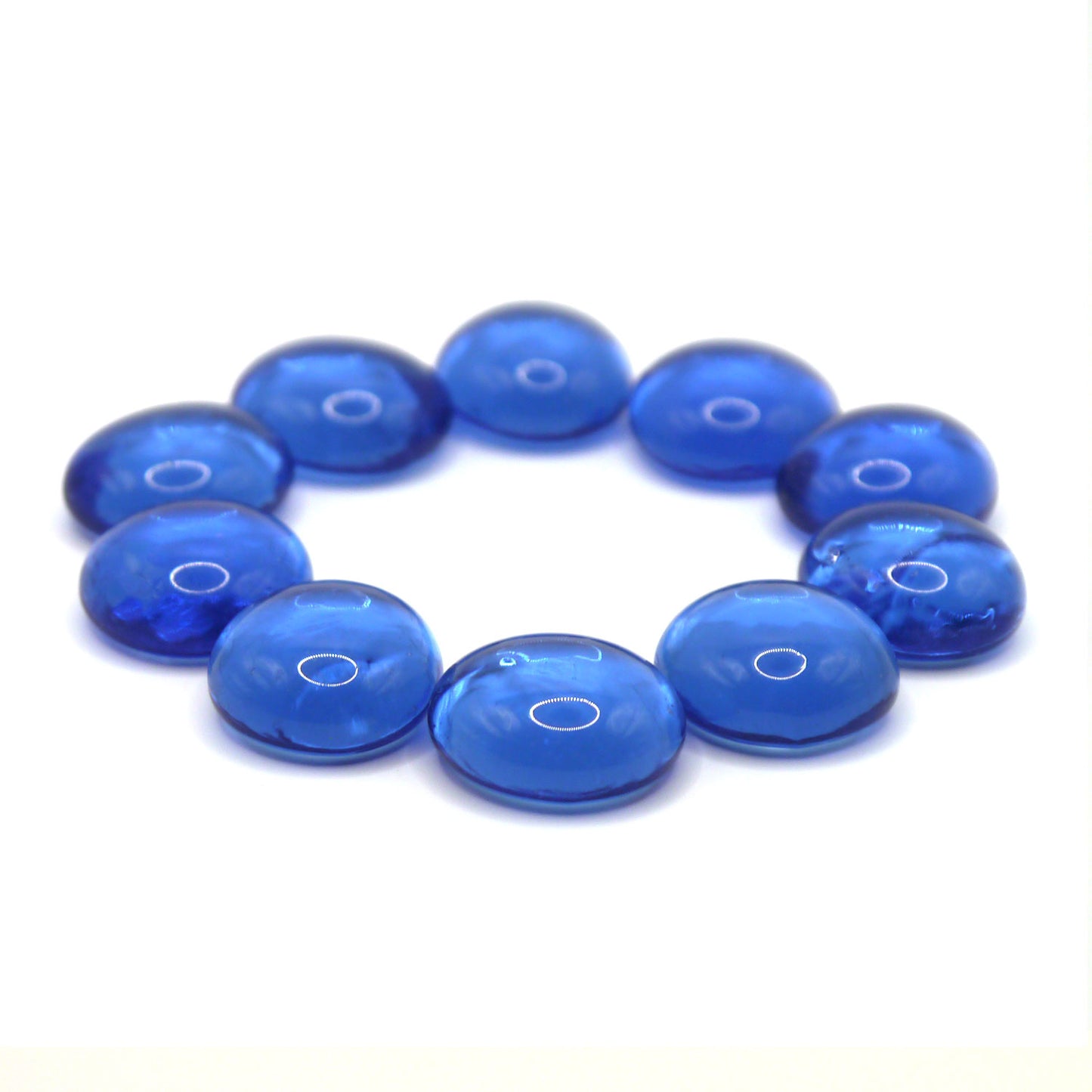 10 Spielsteine: Transparent Blau