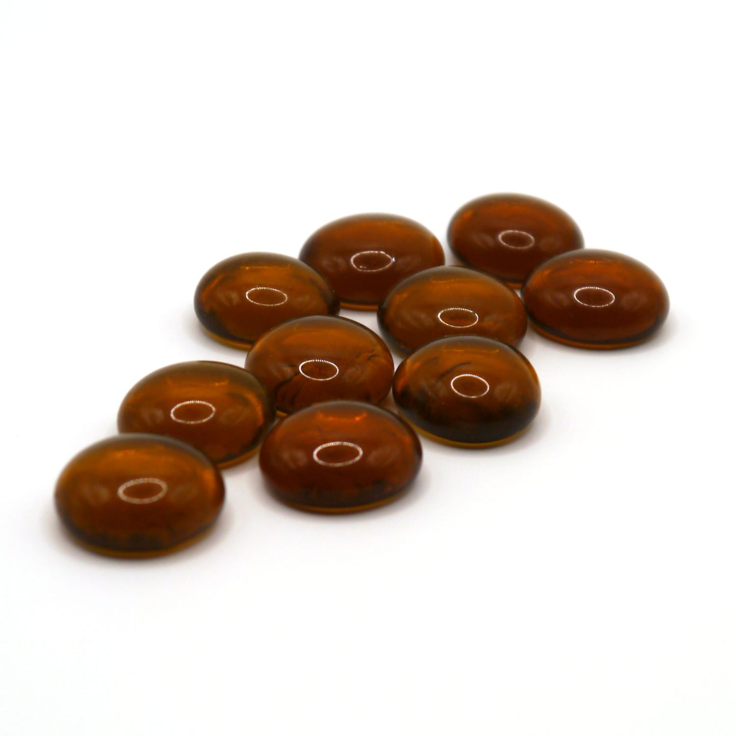 10 Spielsteine: Transparent Braun