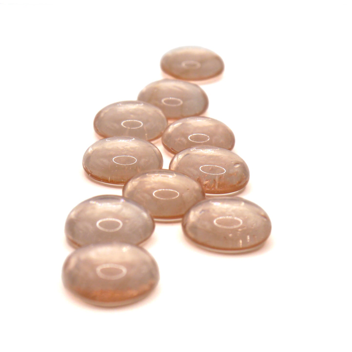10 Spielsteine: Transparent Rosa