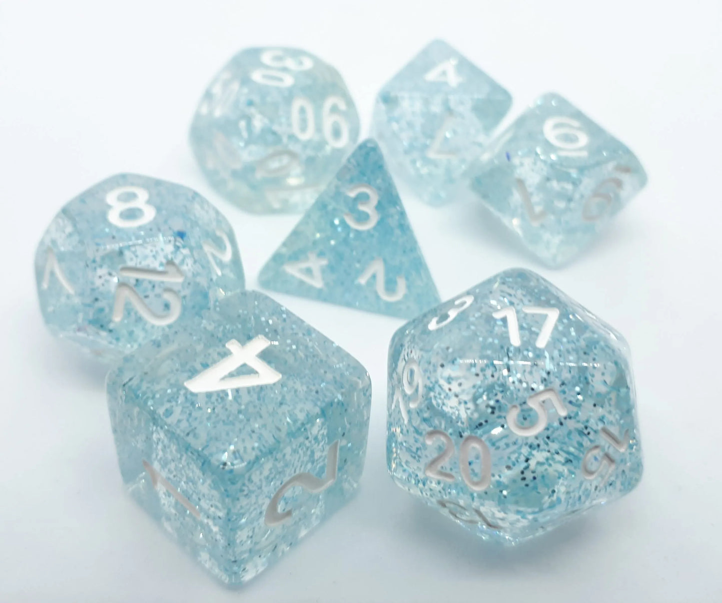 7-teiliges RPG Würfelset Confetti: Mystic Blue
