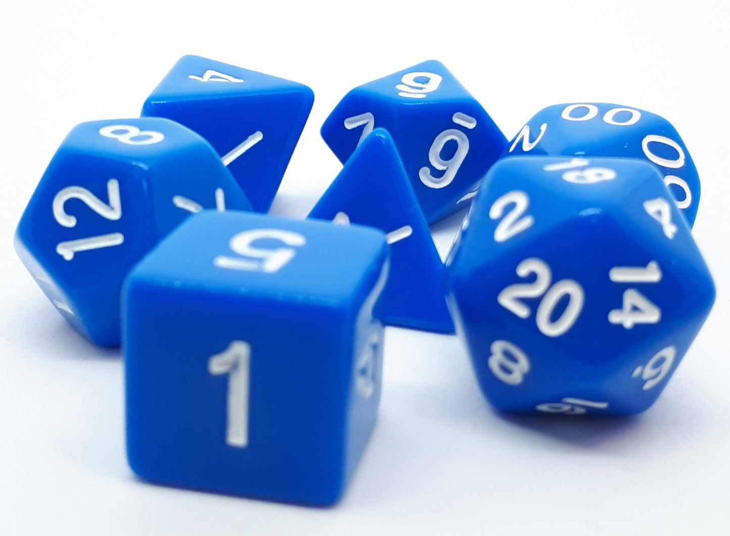 7-teiliges RPG Würfelset Opaque: Blue