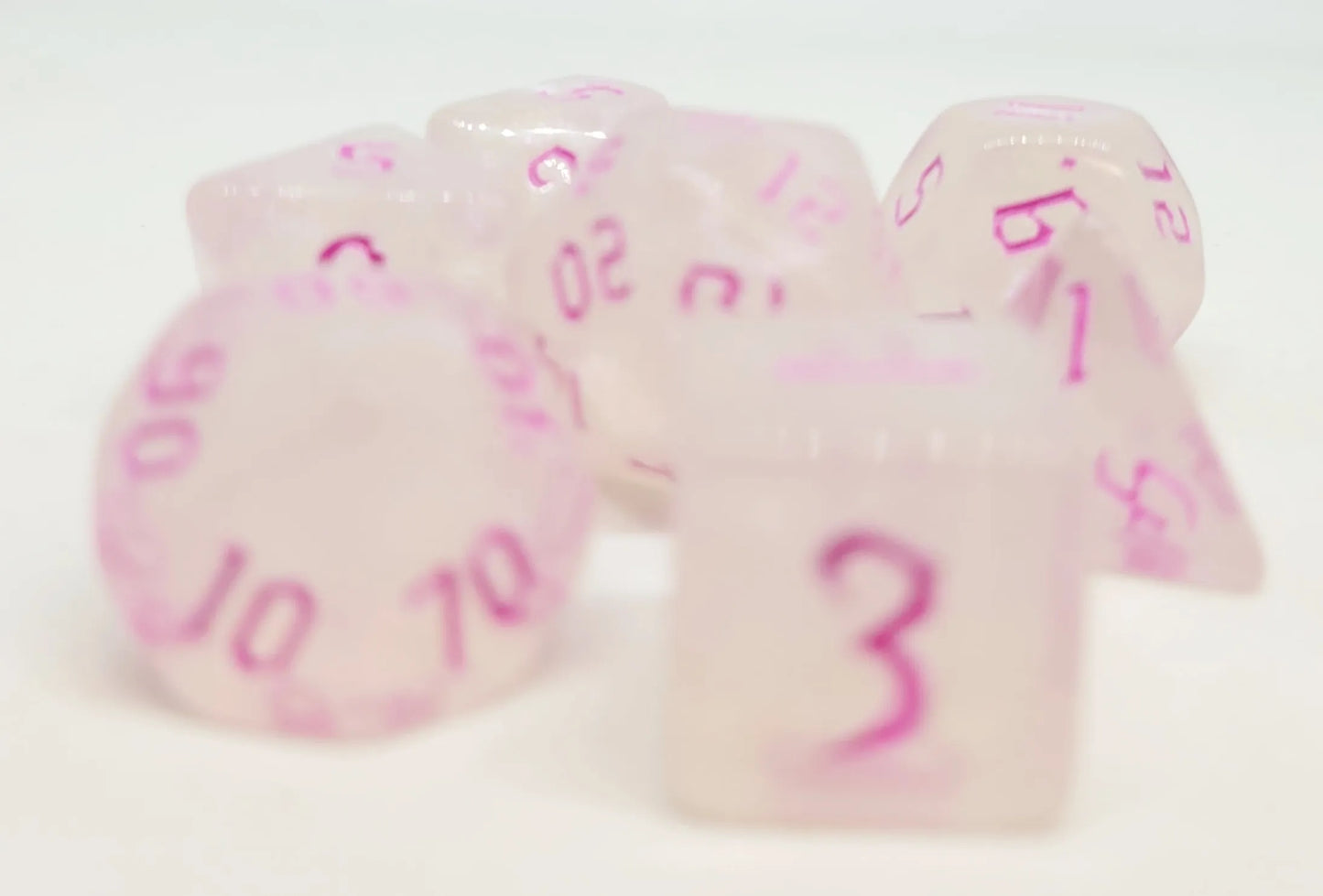 7-teiliges RPG Würfelset Galaxy: Milky Shine Pink