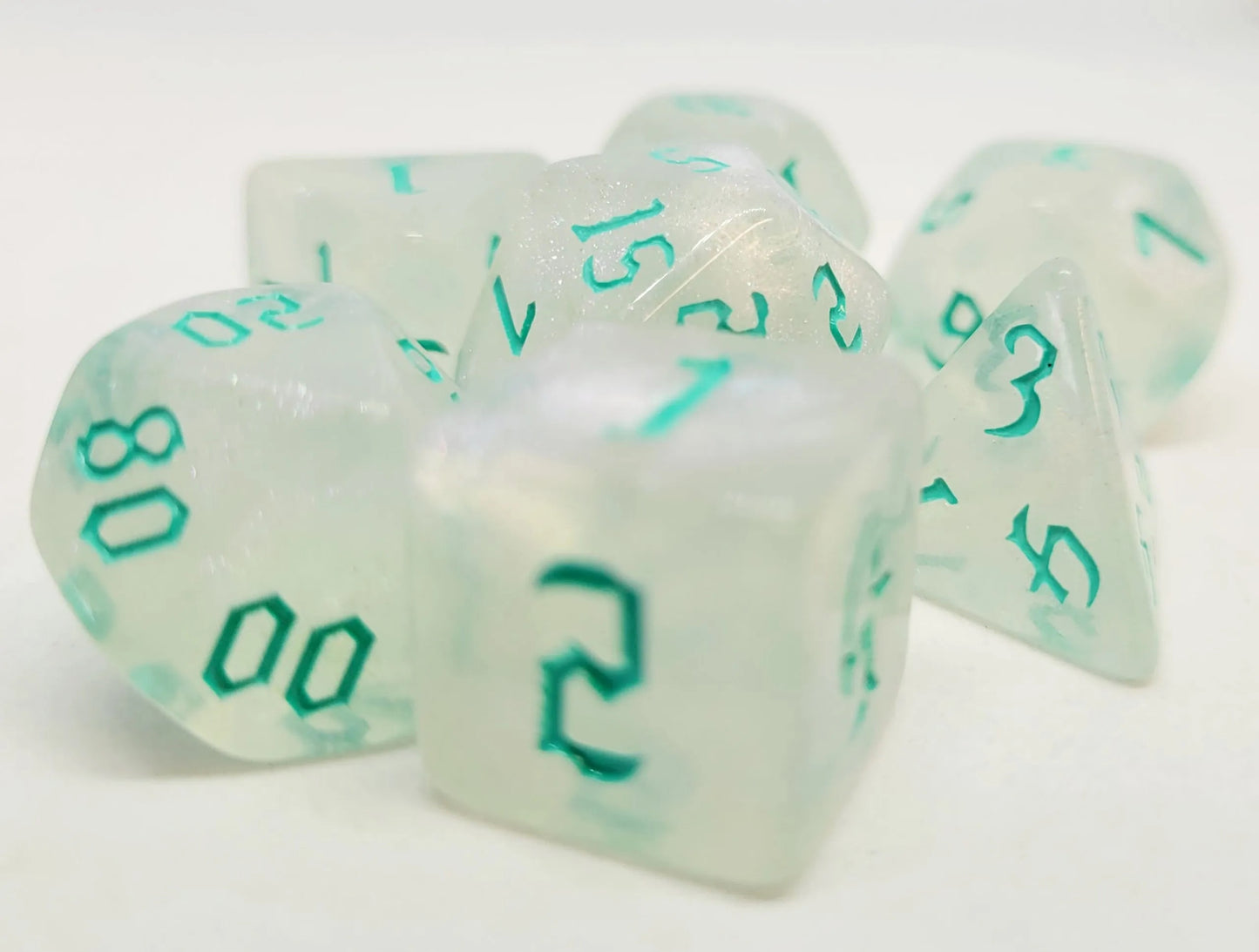 7-teiliges RPG Würfelset Galaxy: Milky Shine Petrol