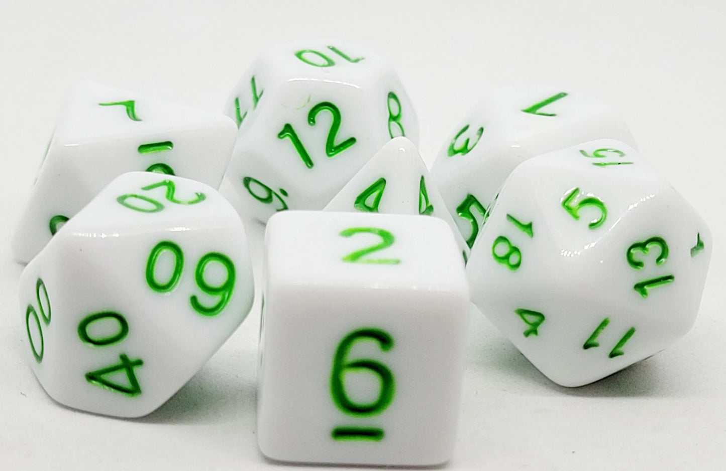 7-teiliges RPG Würfelset Opaque Marshmellow: Green