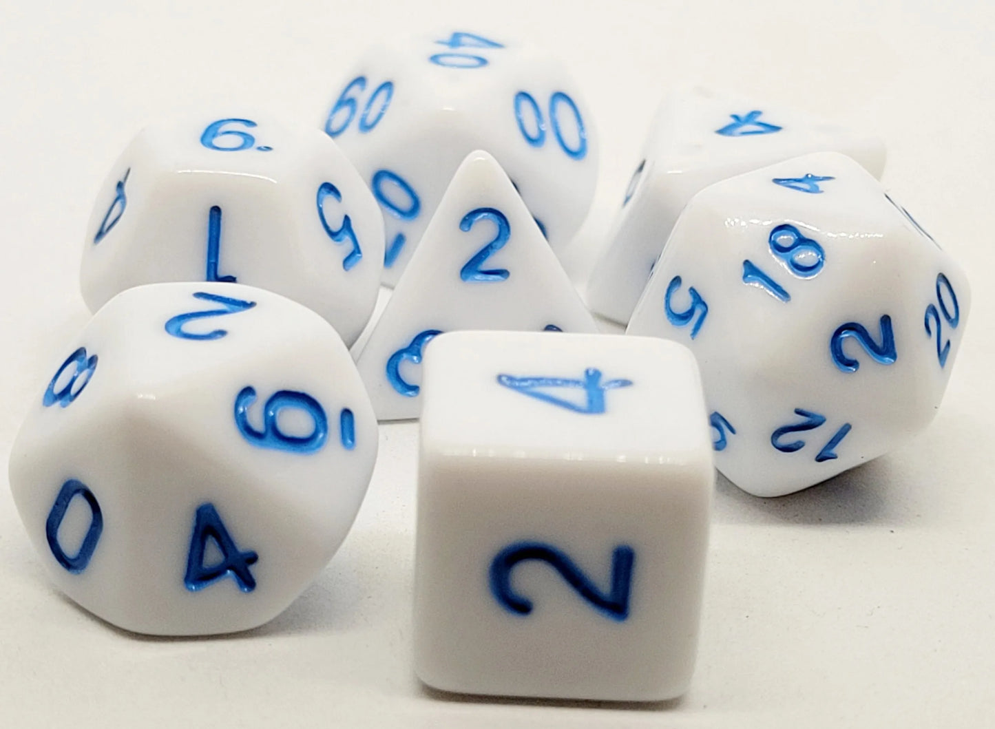 7-teiliges RPG Würfelset Opaque Marshmellow: Blue