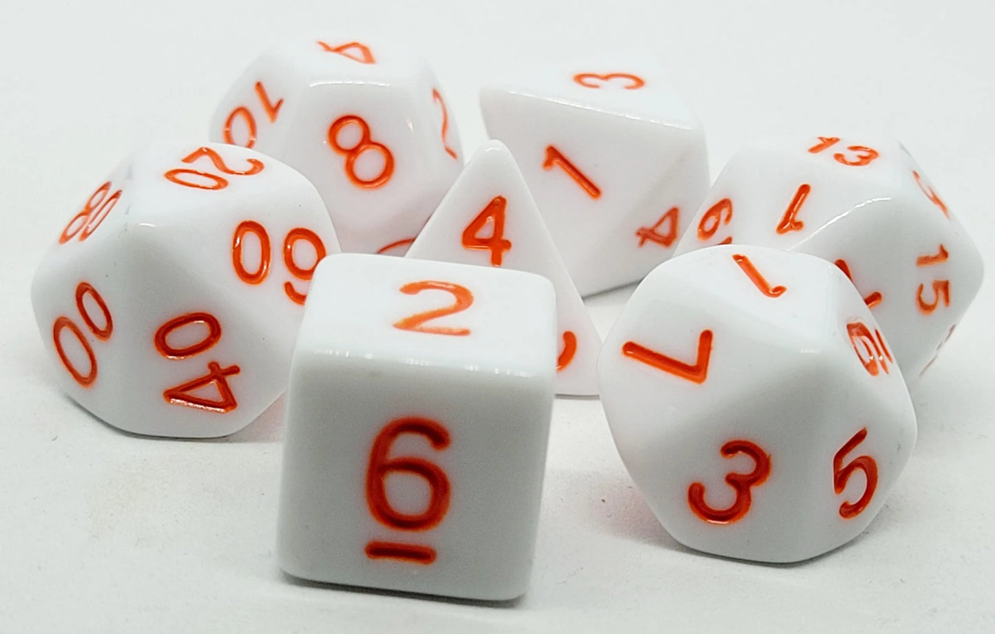 7-teiliges RPG Würfelset Opaque Marshmellow: Orange