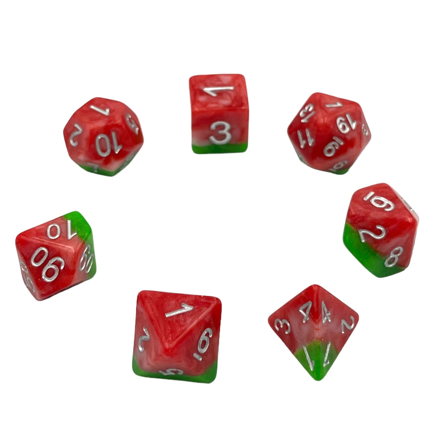 7-teiliges RPG Würfelset Mehrfarbig: Creamy Melone