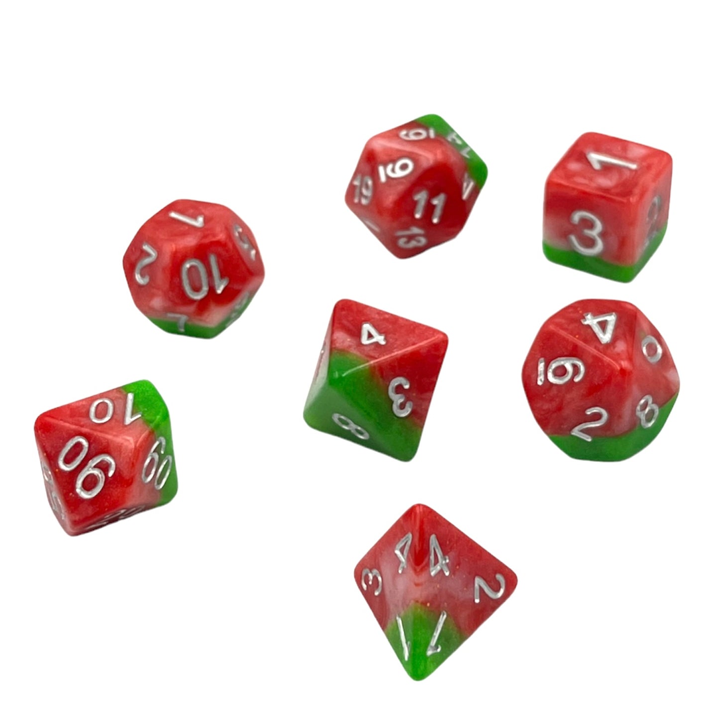 7-teiliges RPG Würfelset Mehrfarbig: Creamy Melone