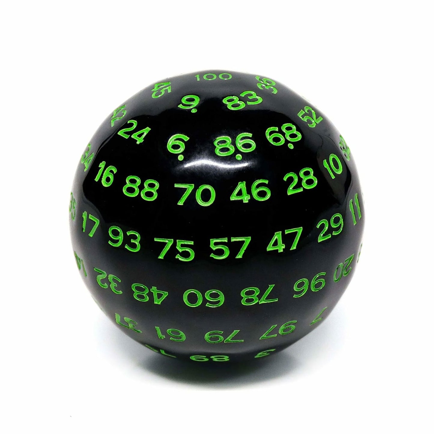 D100 Würfel Black/Green