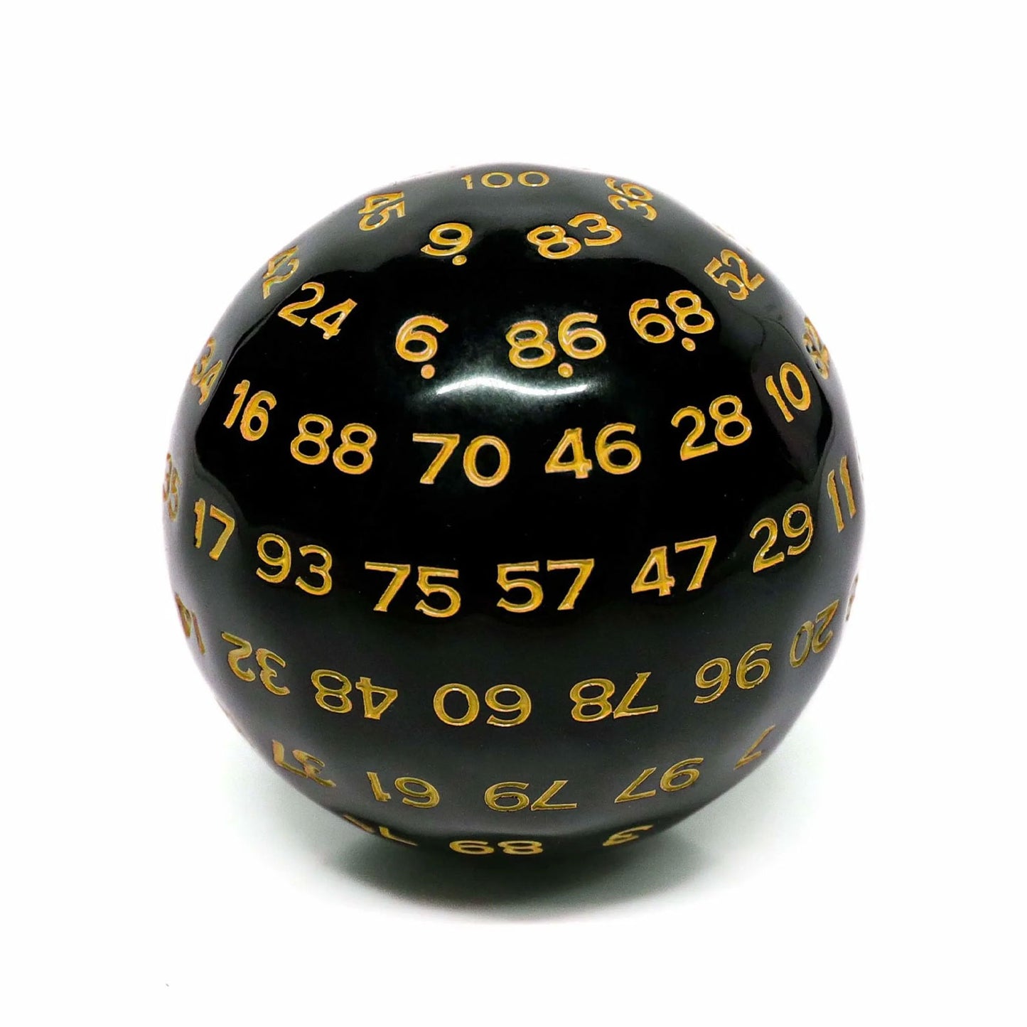 D100 Würfel Black/Yellow